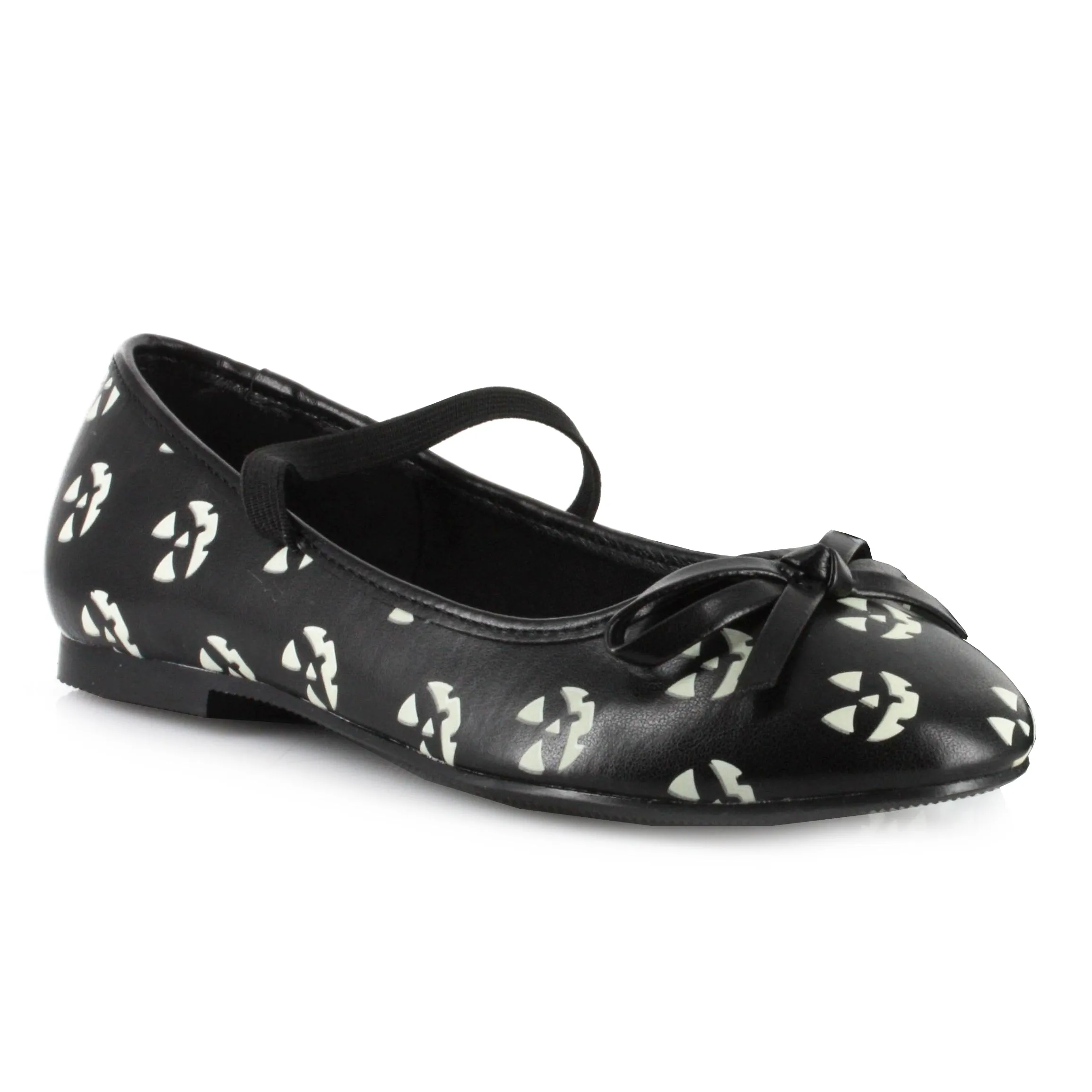 013-PUMPKIN  Heel Glow In The Dark Pumpkin Ballet Flat. Childrens