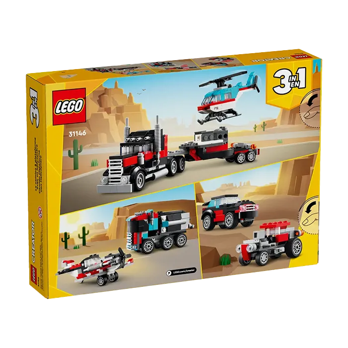 31146 CREATOR FLATBED TRUCK WITH HELICOPTER