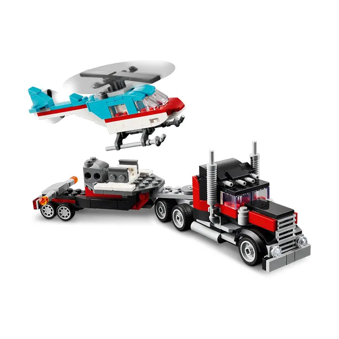 31146 CREATOR FLATBED TRUCK WITH HELICOPTER