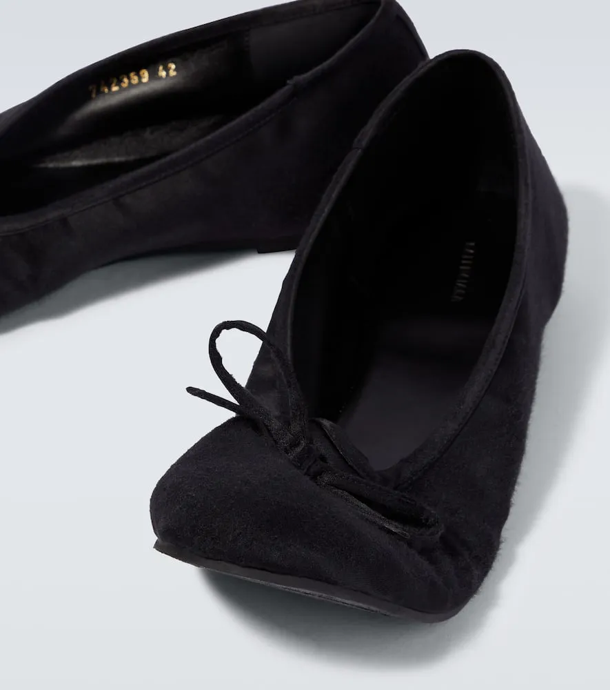 Balenciaga Leopold satin flats