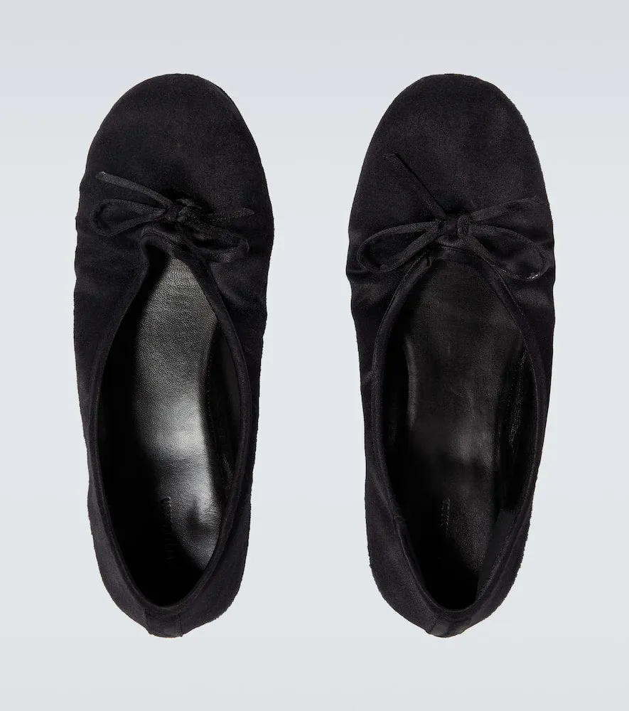 Balenciaga Leopold satin flats