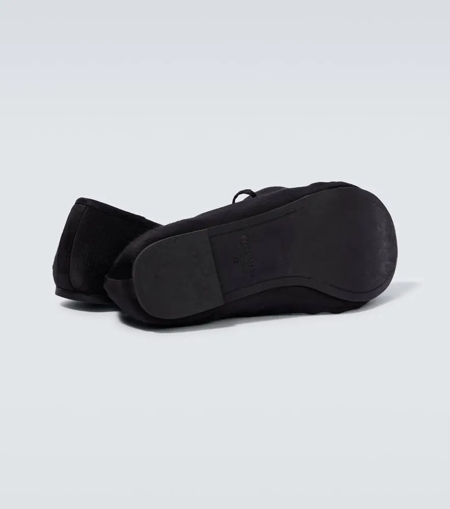 Balenciaga Leopold satin flats