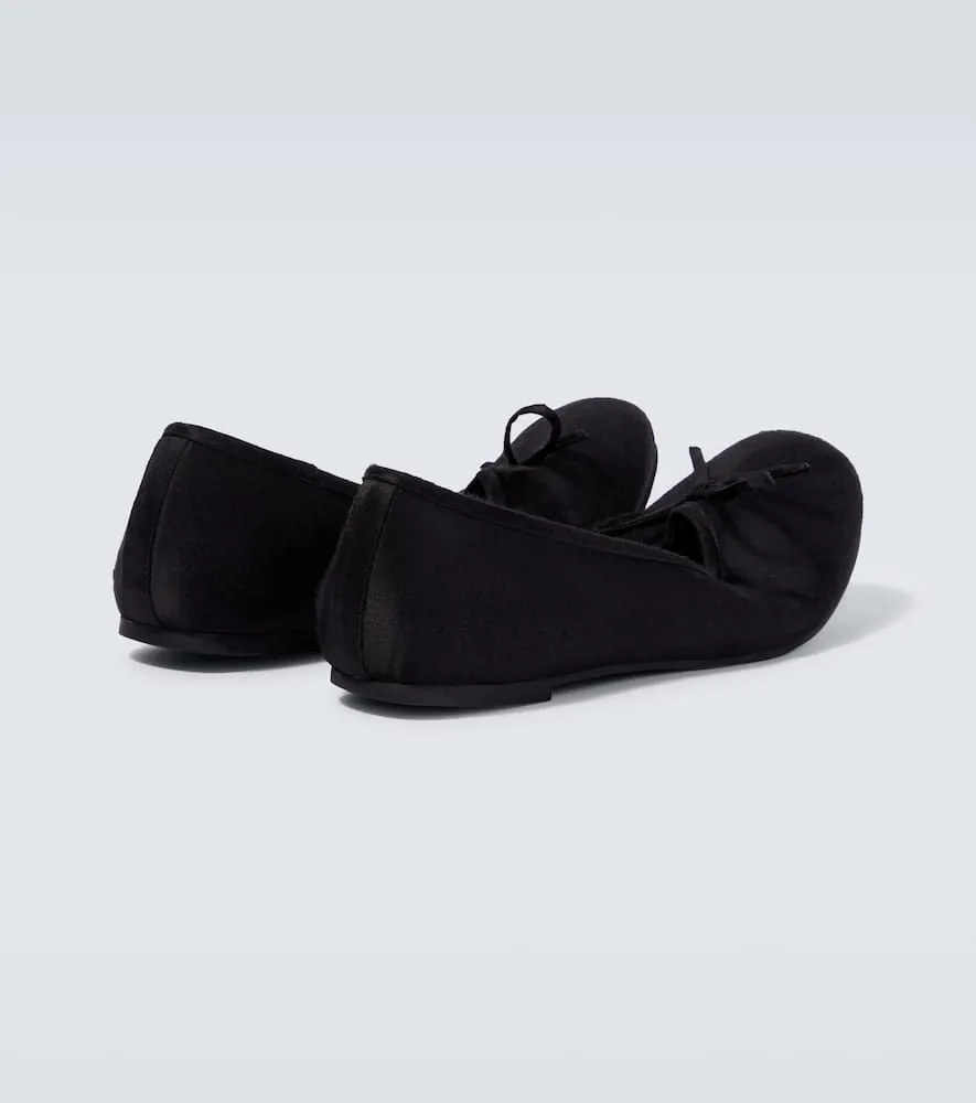Balenciaga Leopold satin flats