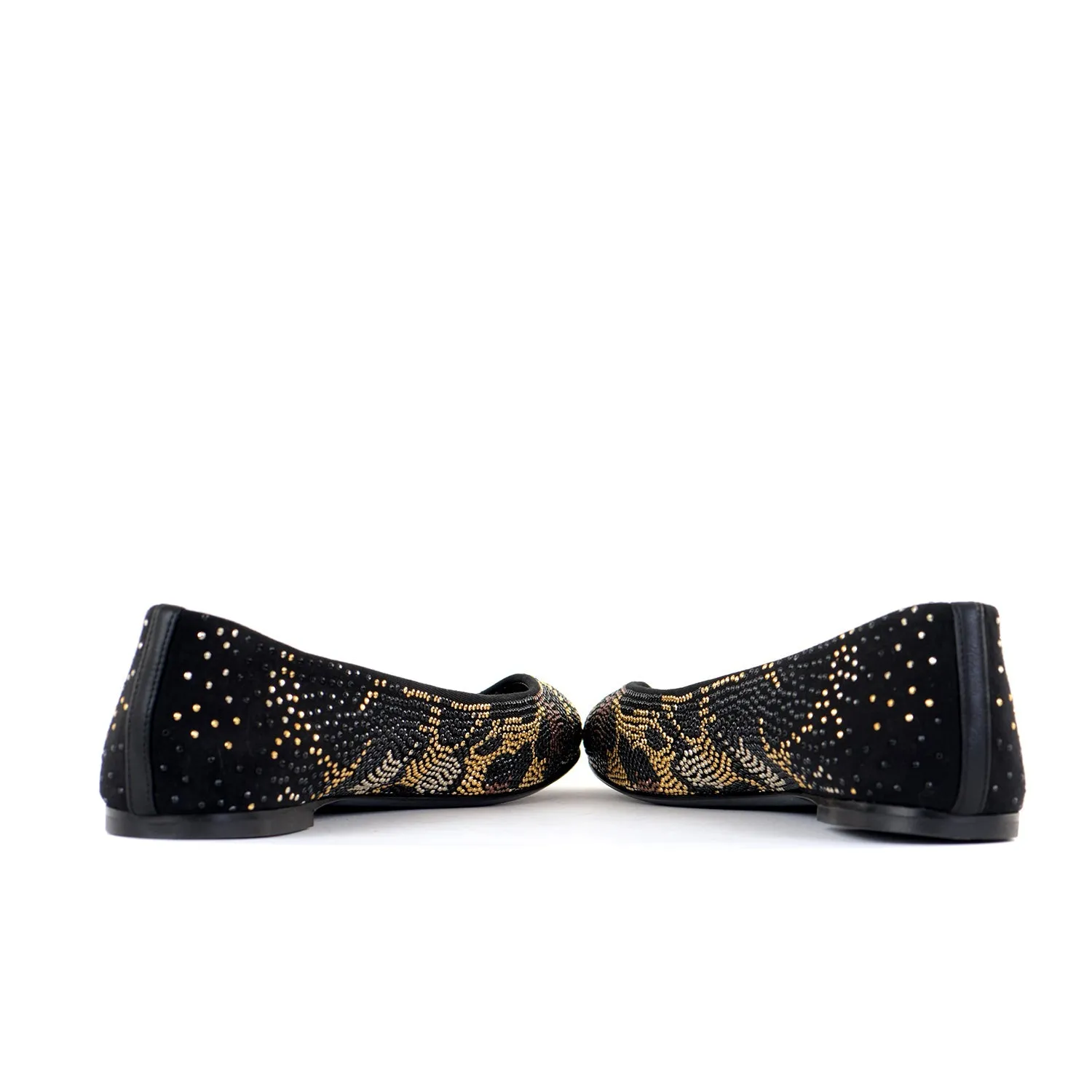 Beaded Leopard Print Flats