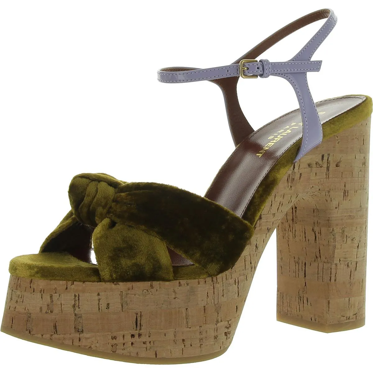 Bianca 85 Womens Velvet Peep Toe Block Heel