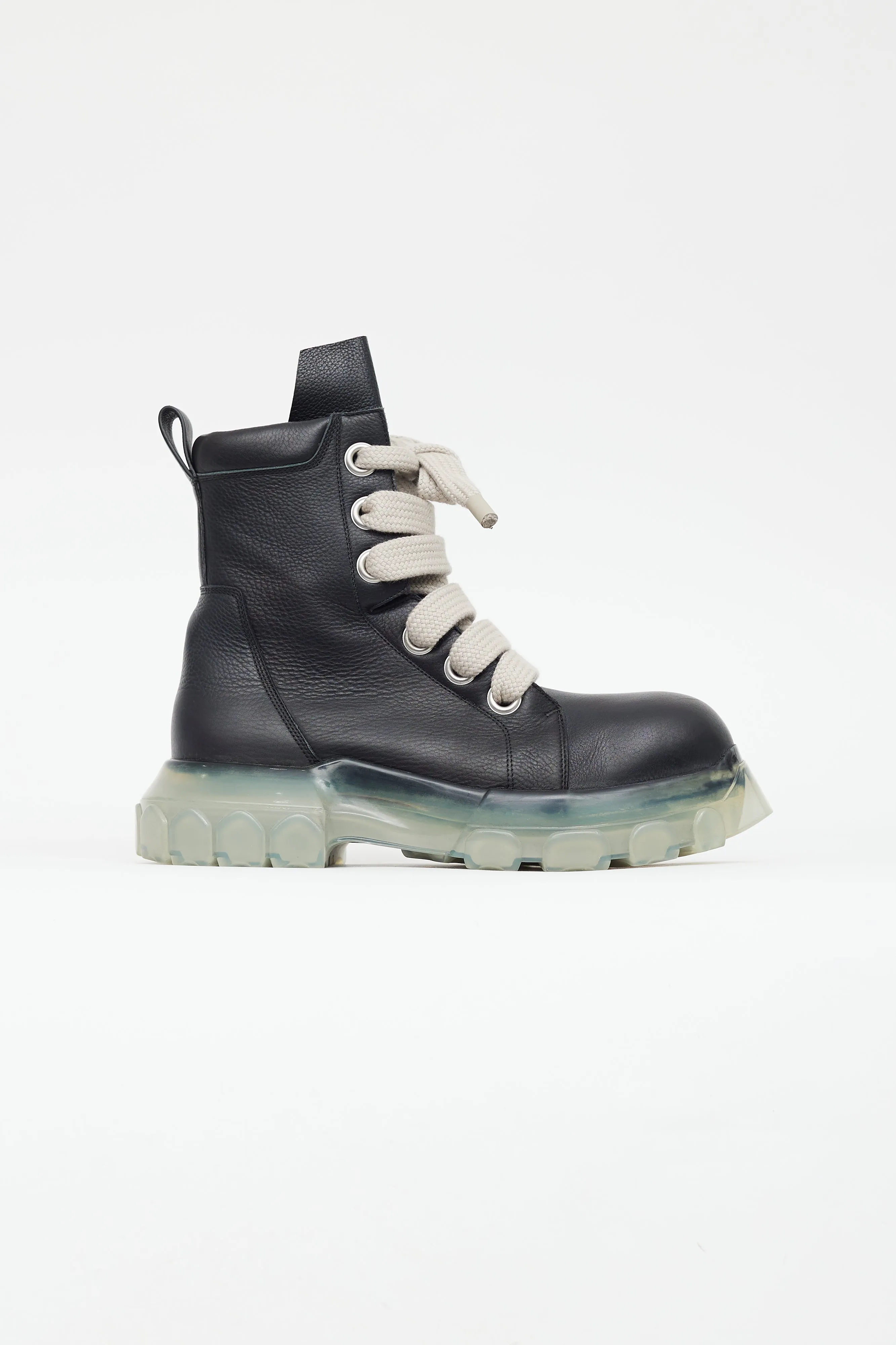 Black Jumbo Lace Tractor Boot