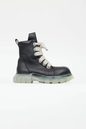 Black Jumbo Lace Tractor Boot