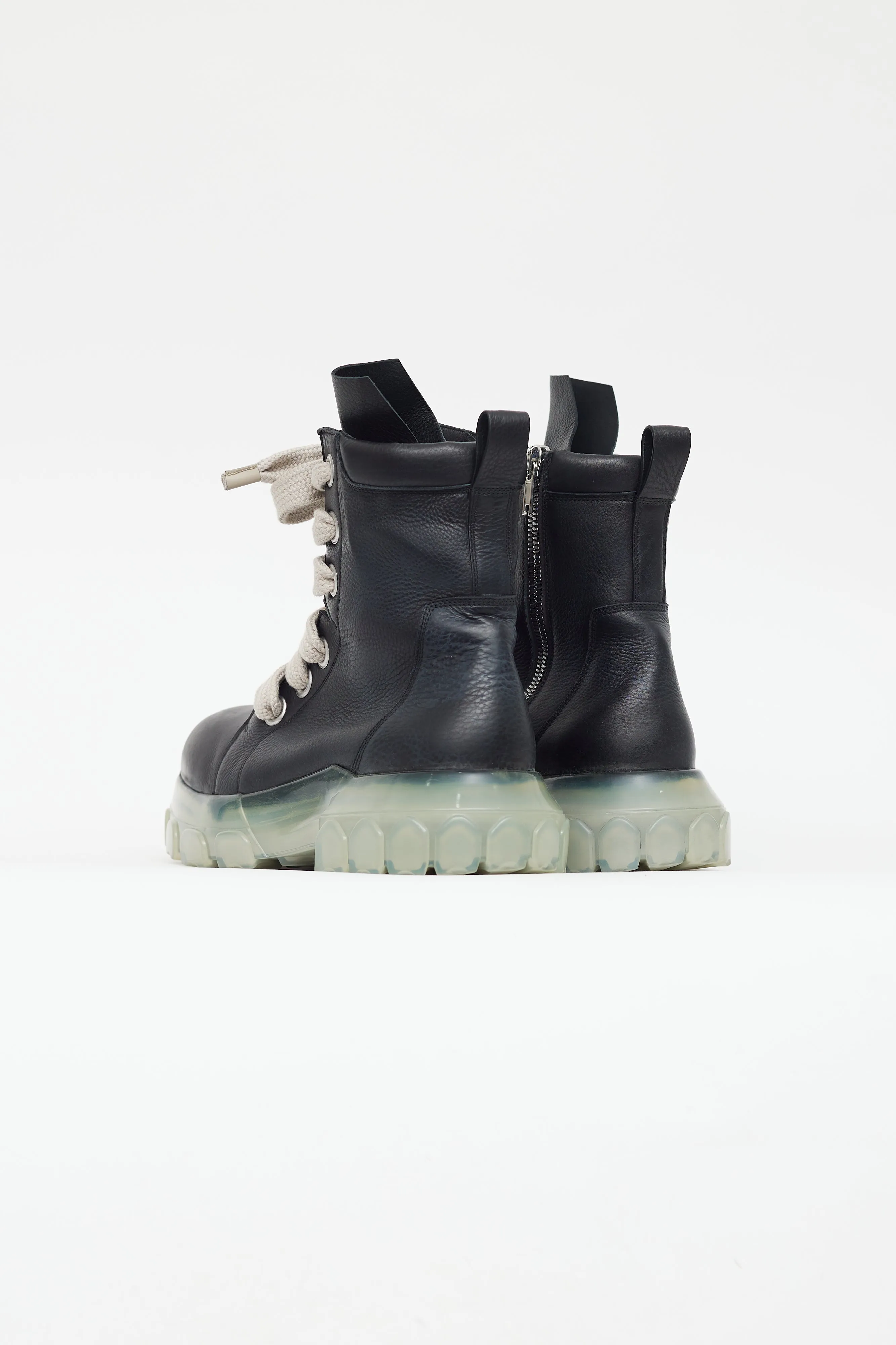 Black Jumbo Lace Tractor Boot
