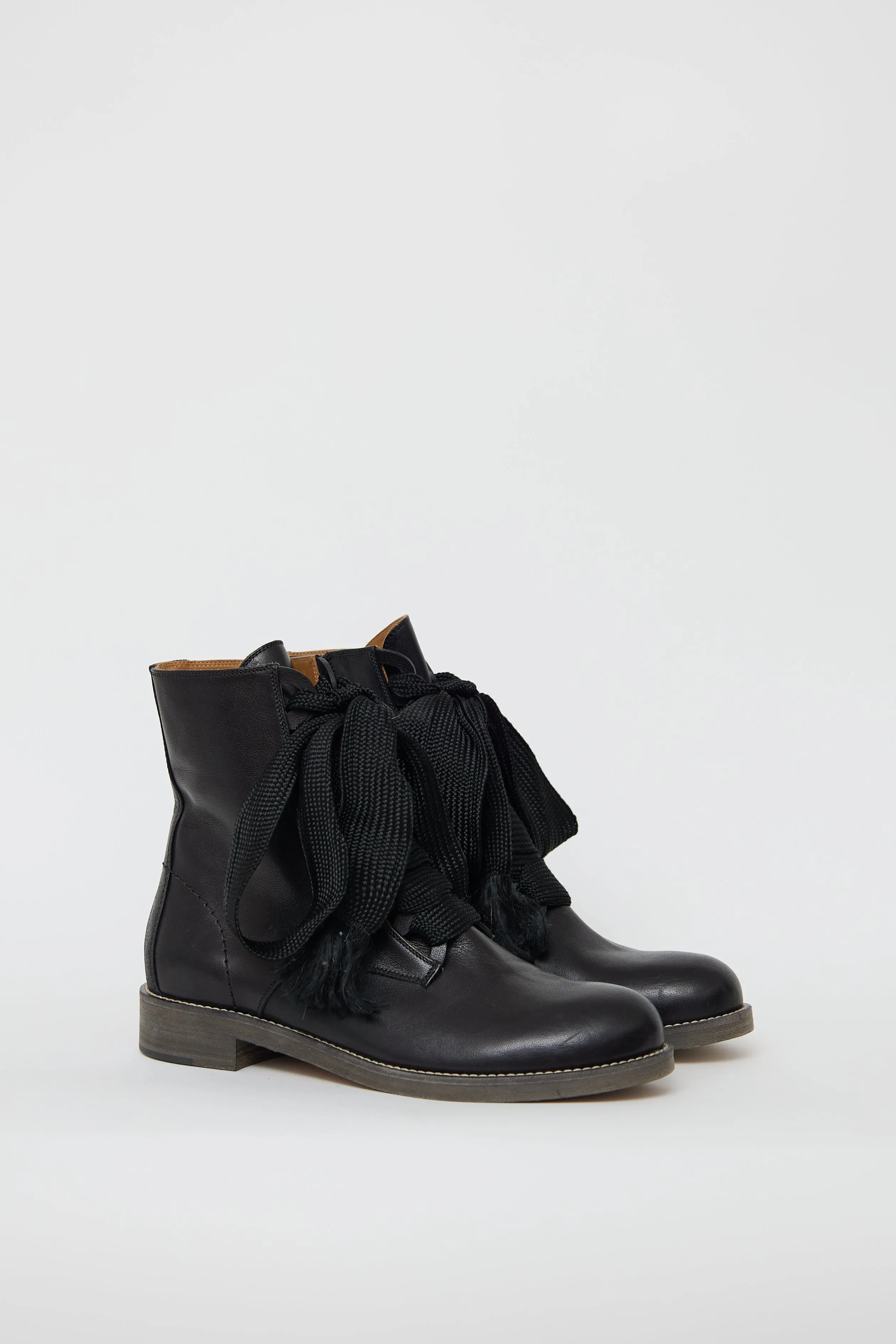 Black Leather Harper Ankle Boot