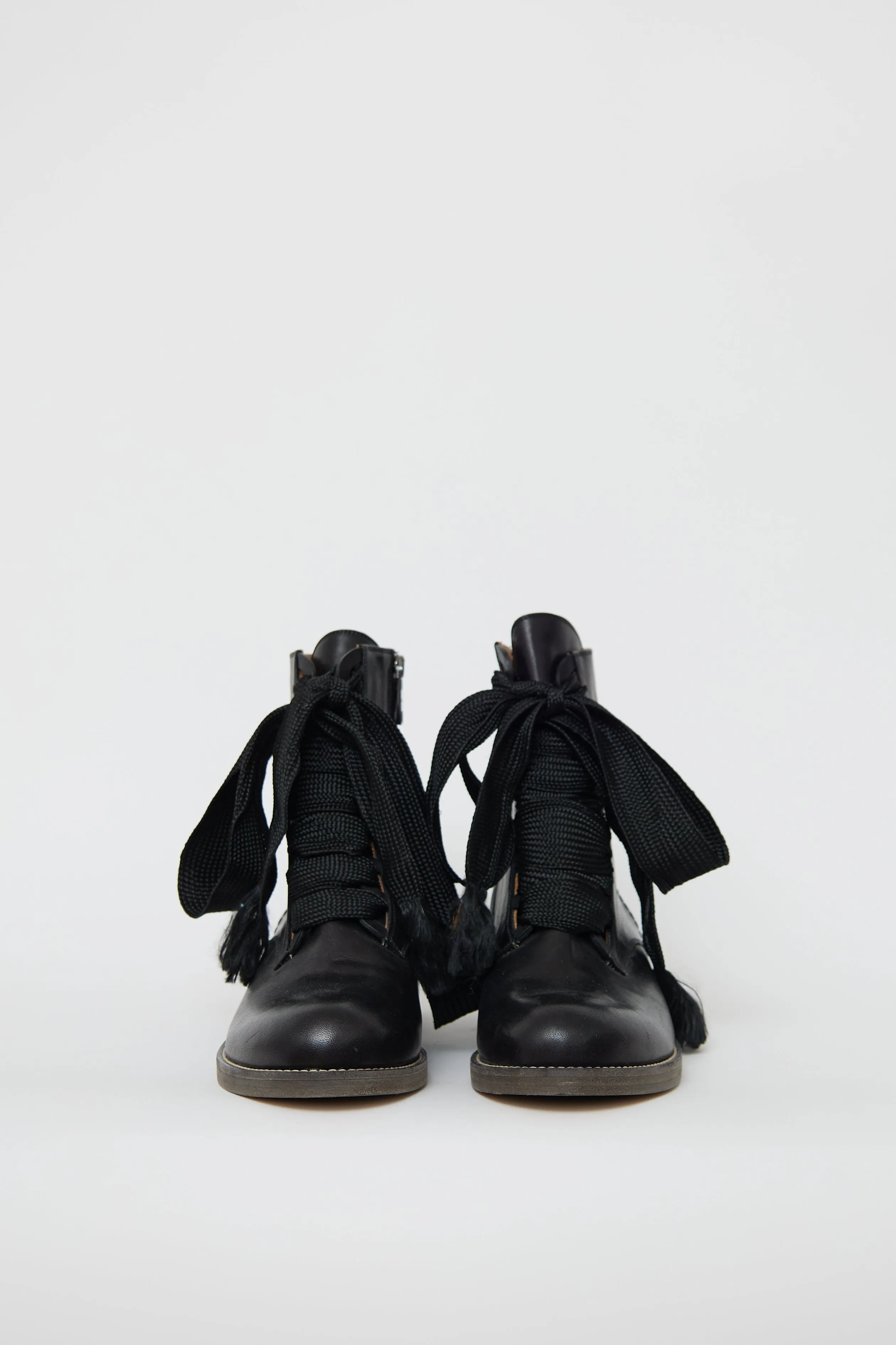 Black Leather Harper Ankle Boot