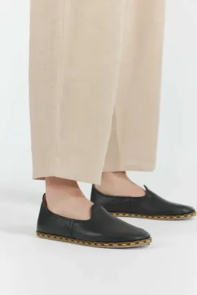 Black Leather Loafers