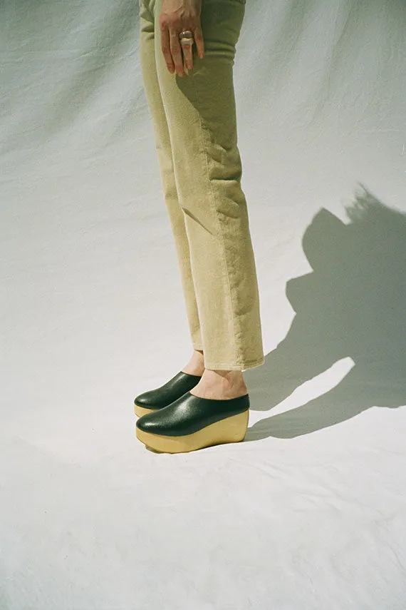 Black Vegan Platform Clog