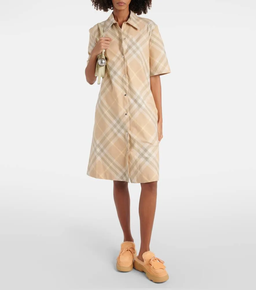 Burberry Stony faux fur-lined suede mules