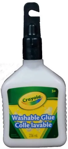 Crayola Glue Washable No-Run School Glue, 236 ml