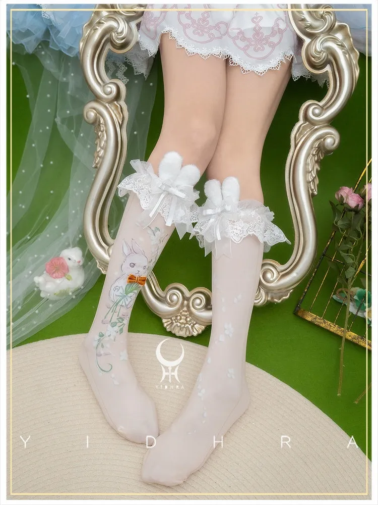 Cute Animal Print Sweet Lolita Under Knee Stockings