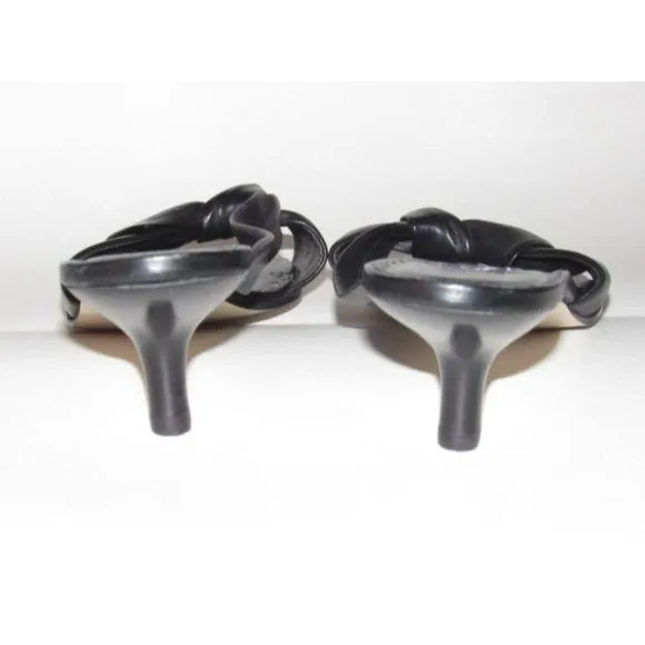 Etienne Aigner MADERA Black Leather Mules Sandal