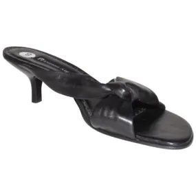 Etienne Aigner MADERA Black Leather Mules Sandal