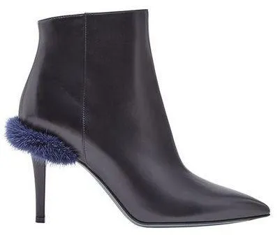 Furryous Ankle Boots - Brown Fur or Purple Fur