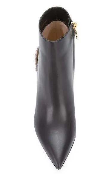 Furryous Ankle Boots - Brown Fur or Purple Fur