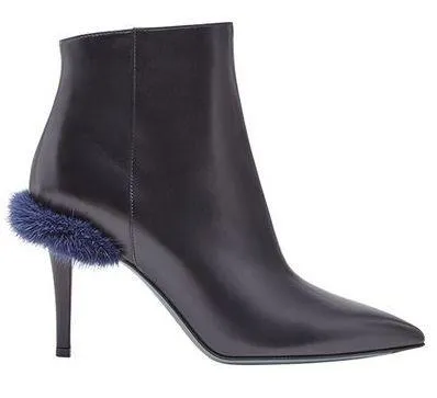Furryous Ankle Boots - Brown Fur or Purple Fur