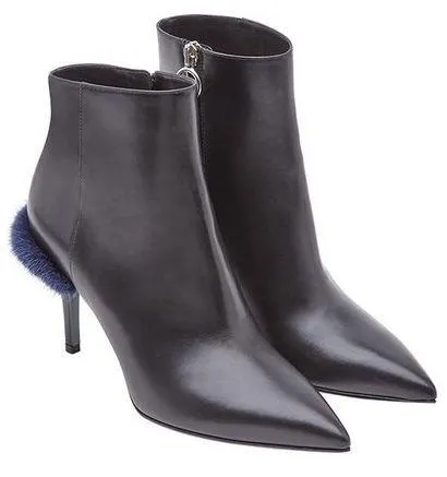 Furryous Ankle Boots - Brown Fur or Purple Fur