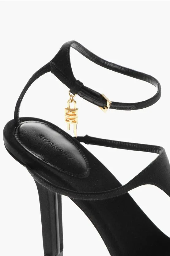 Givenchy Satin T-Bar Sandals with Cuir Sole 9.5cm