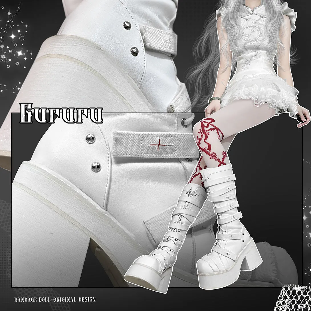 Gothic Grunge Lace Up Boots