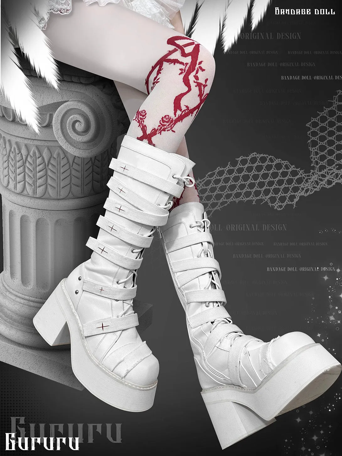Gothic Grunge Lace Up Boots
