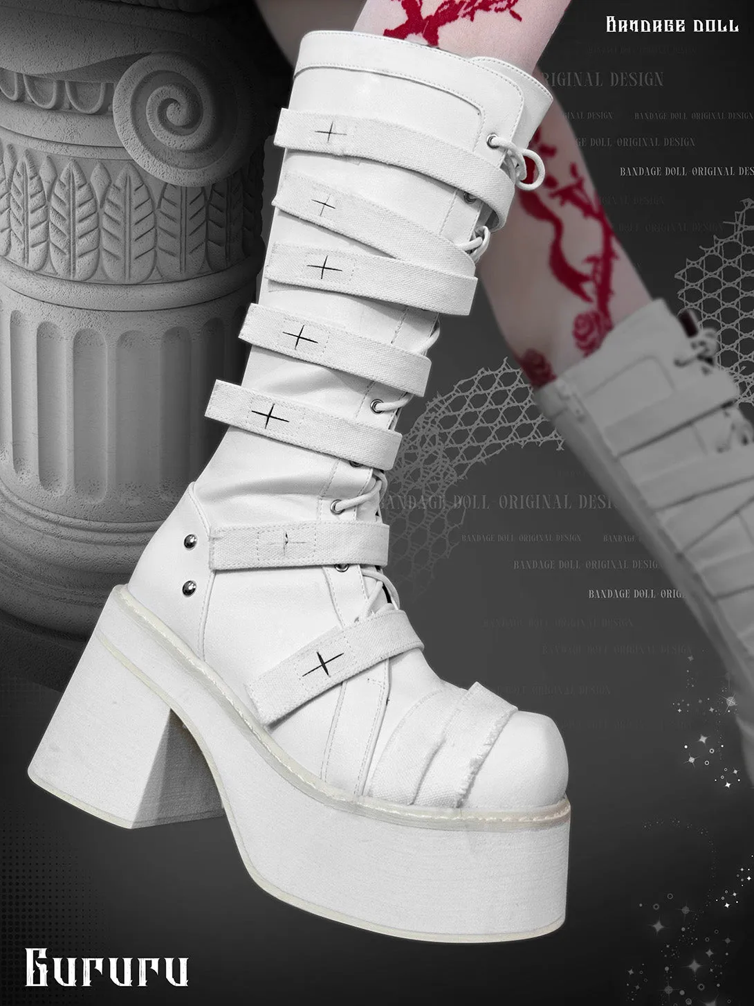 Gothic Grunge Lace Up Boots