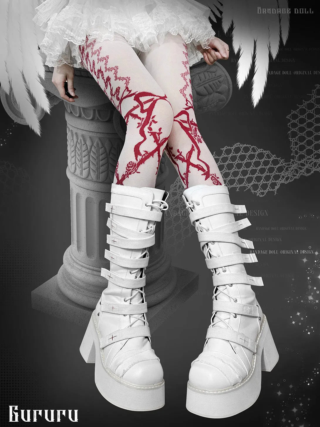 Gothic Grunge Lace Up Boots