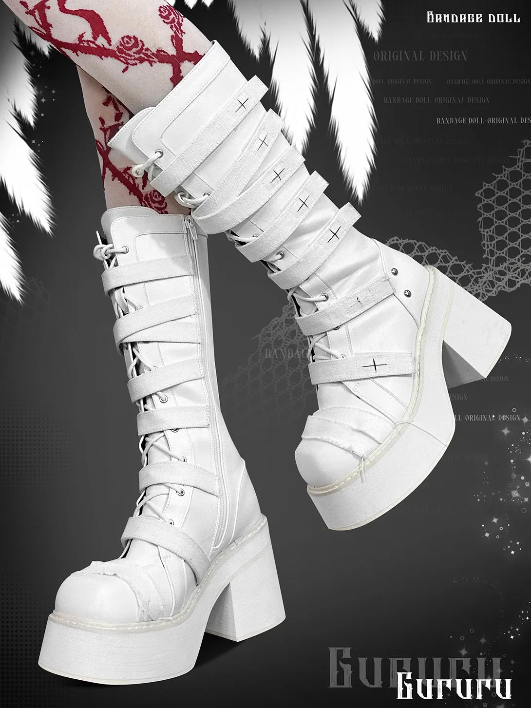Gothic Grunge Lace Up Boots