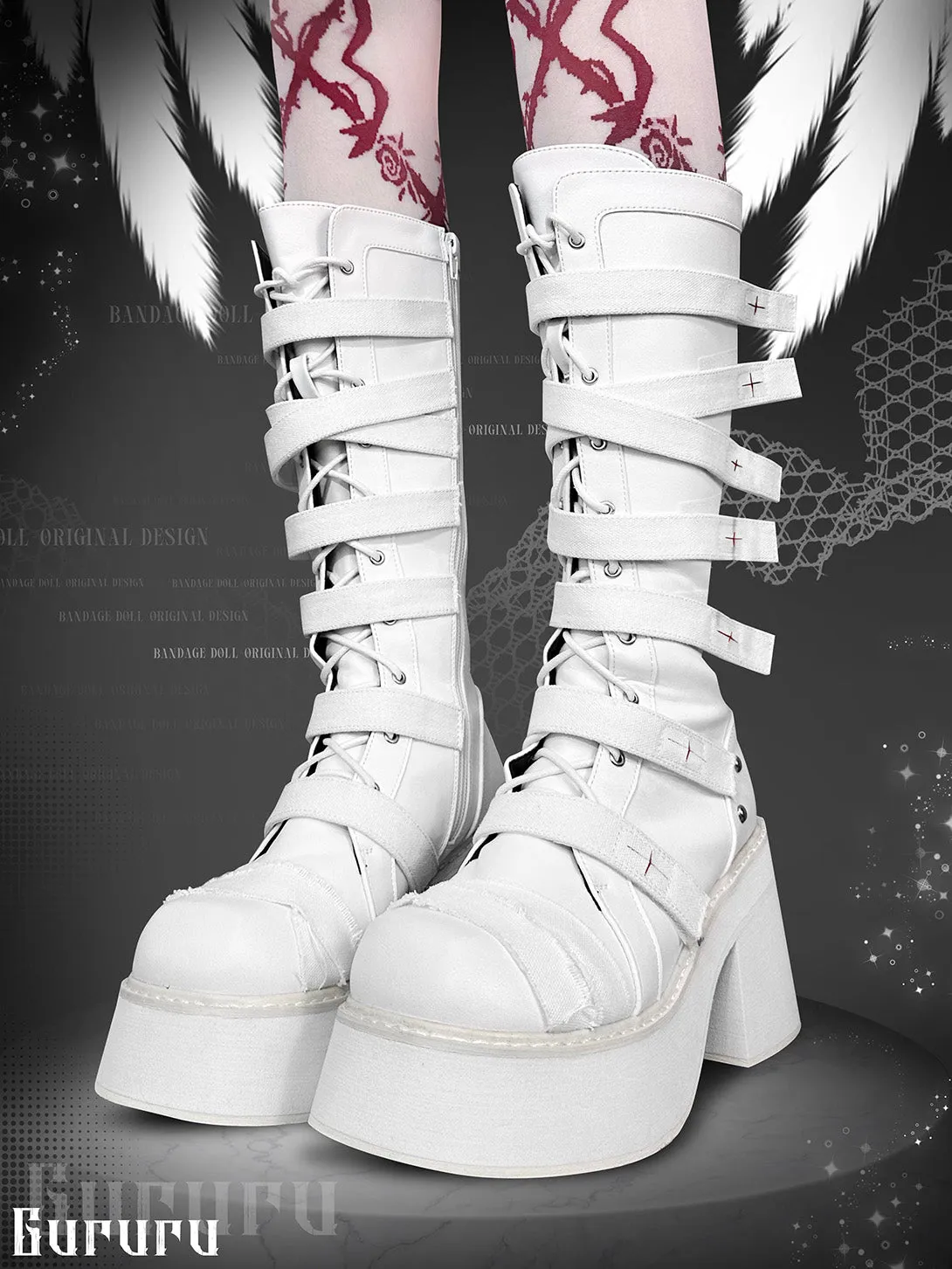 Gothic Grunge Lace Up Boots