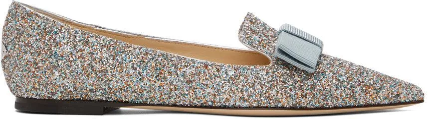 Jimmy Choo Silver Gala Joy Loafers