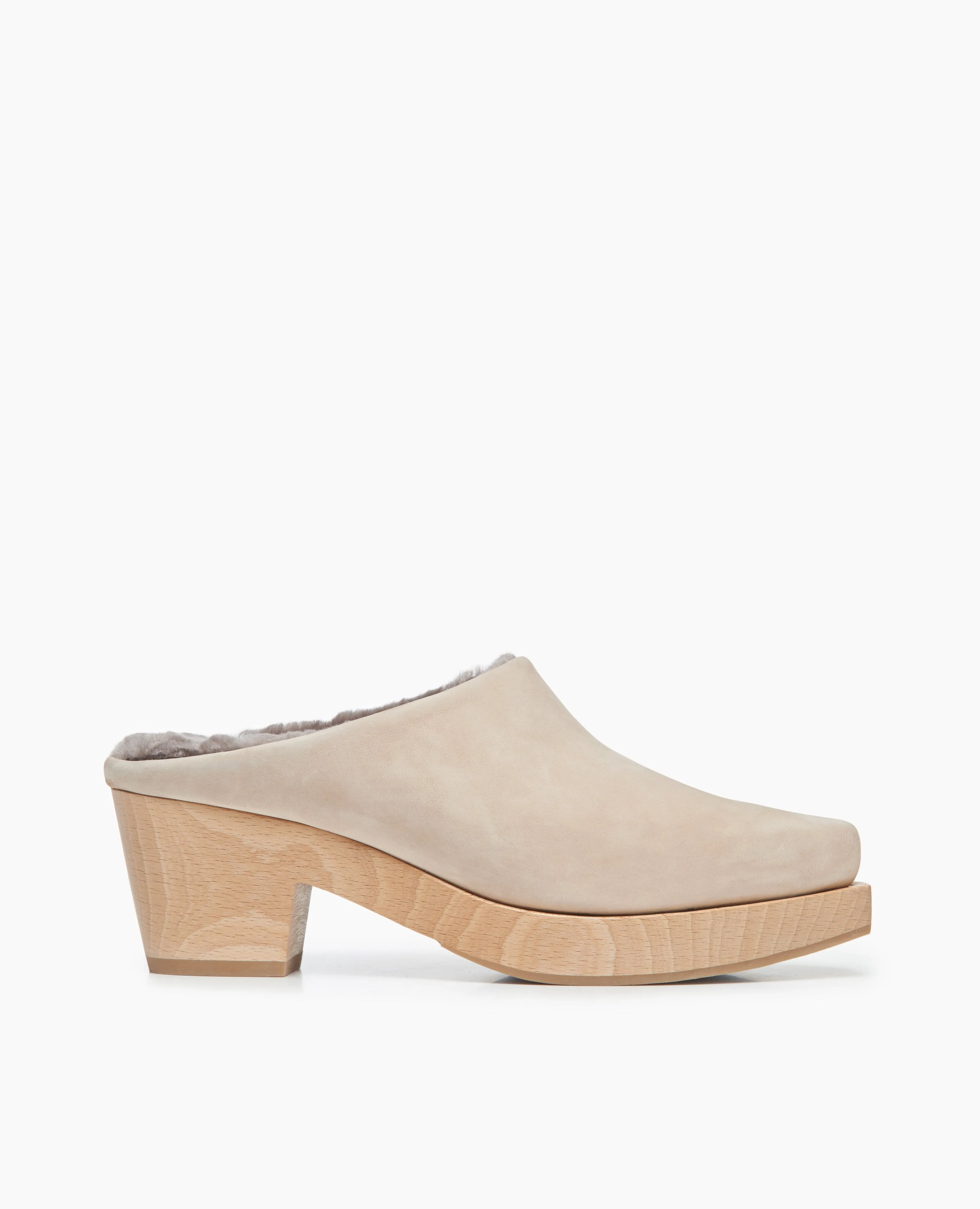 Kera Shearling Lined Clog | Latte