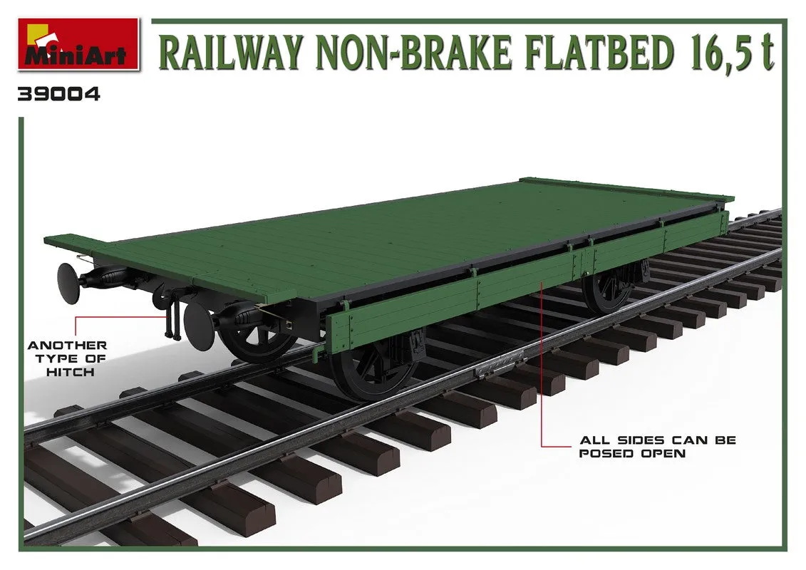 MiniArt Railway Non-Brake Flatbed 16.5t (1:35)