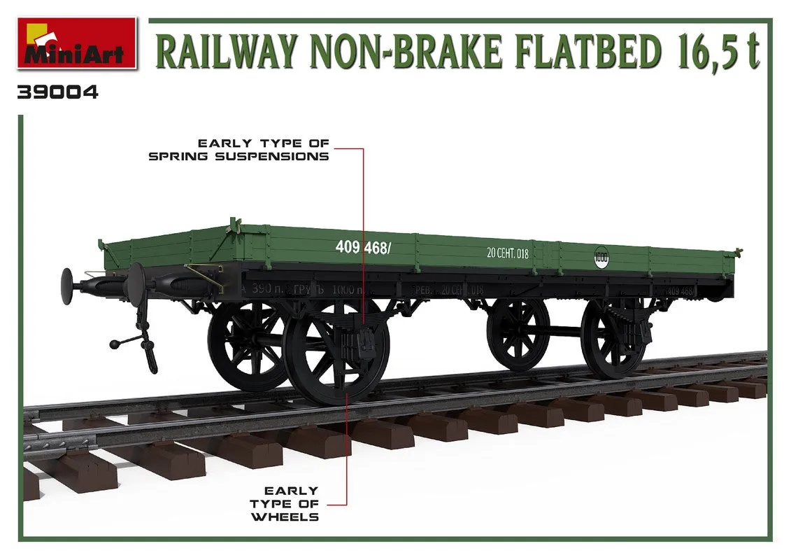 MiniArt Railway Non-Brake Flatbed 16.5t (1:35)