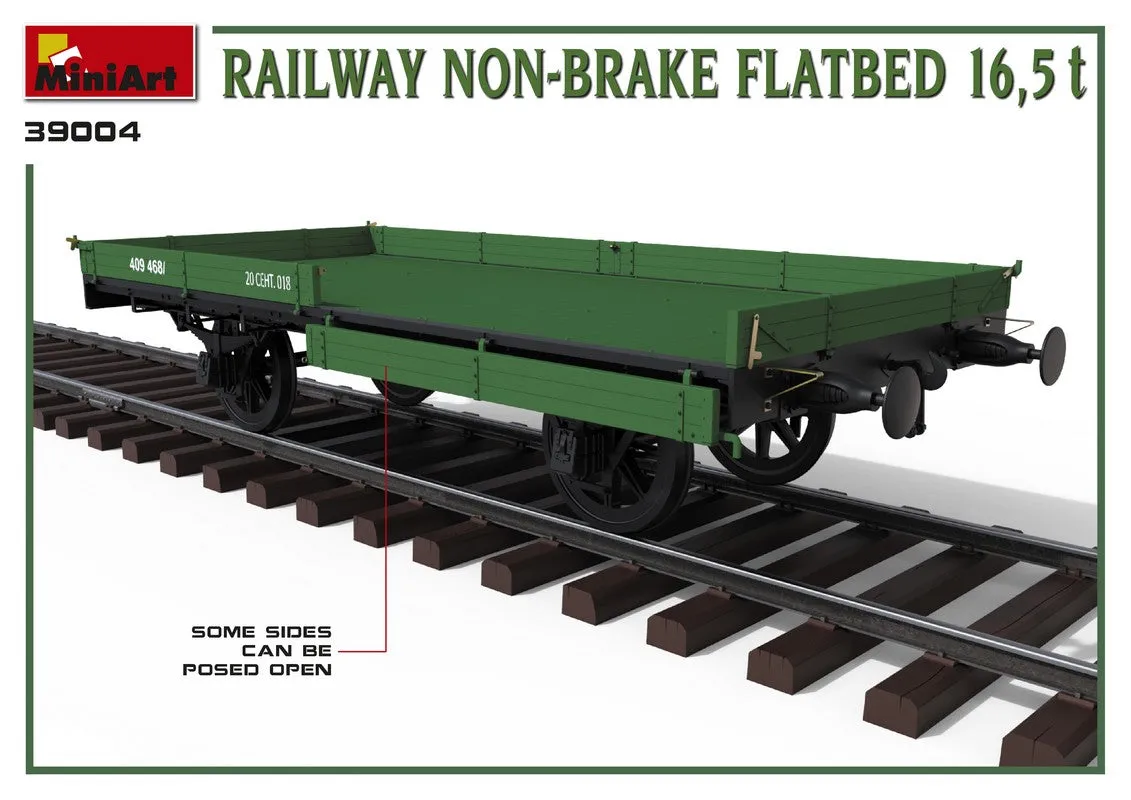 MiniArt Railway Non-Brake Flatbed 16.5t (1:35)