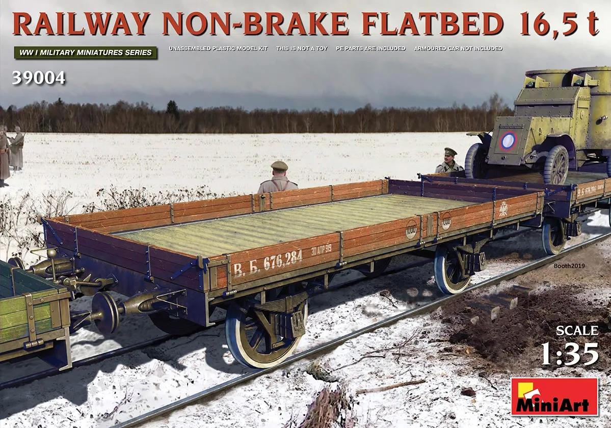 MiniArt Railway Non-Brake Flatbed 16.5t (1:35)