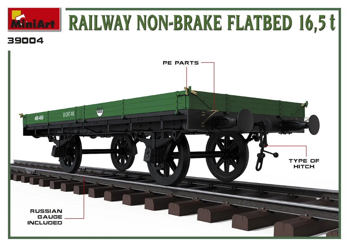MiniArt Railway Non-Brake Flatbed 16.5t (1:35)