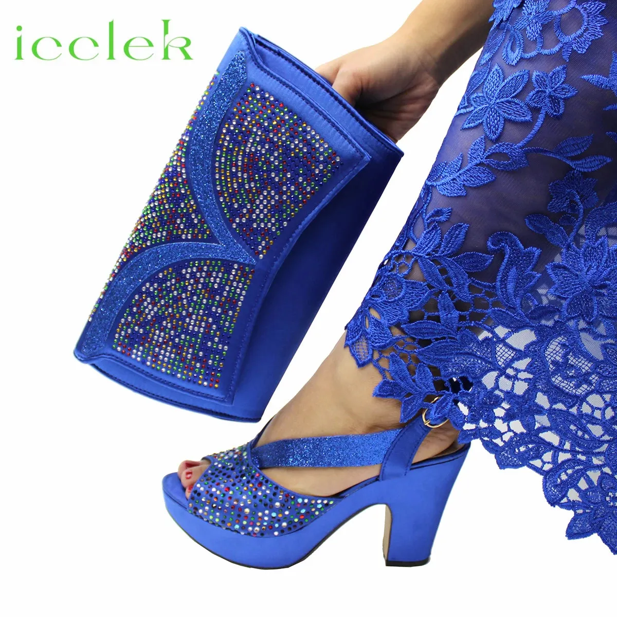 New Design African Women Shoes and Bag Set