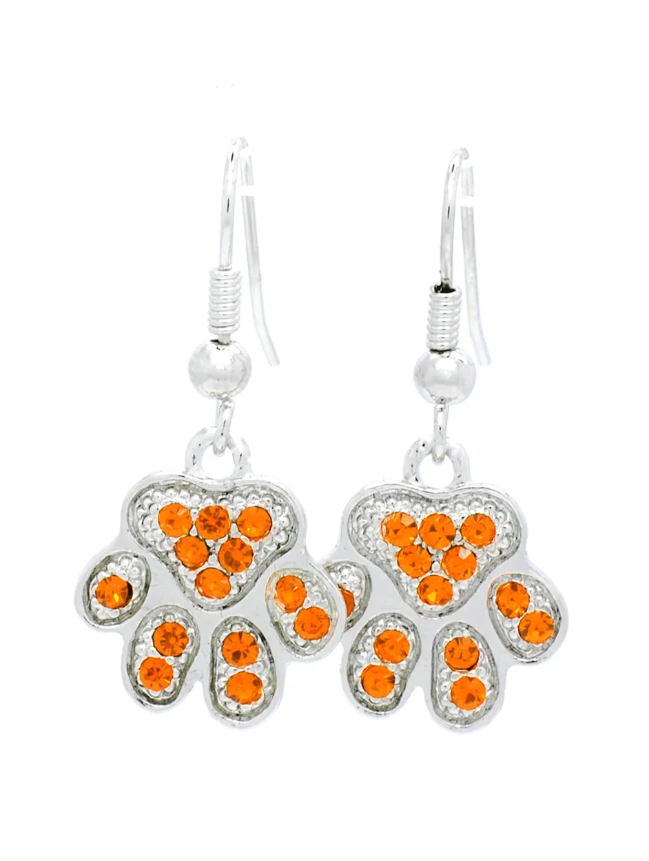 Paw Earrings Upside Down - DANGLE