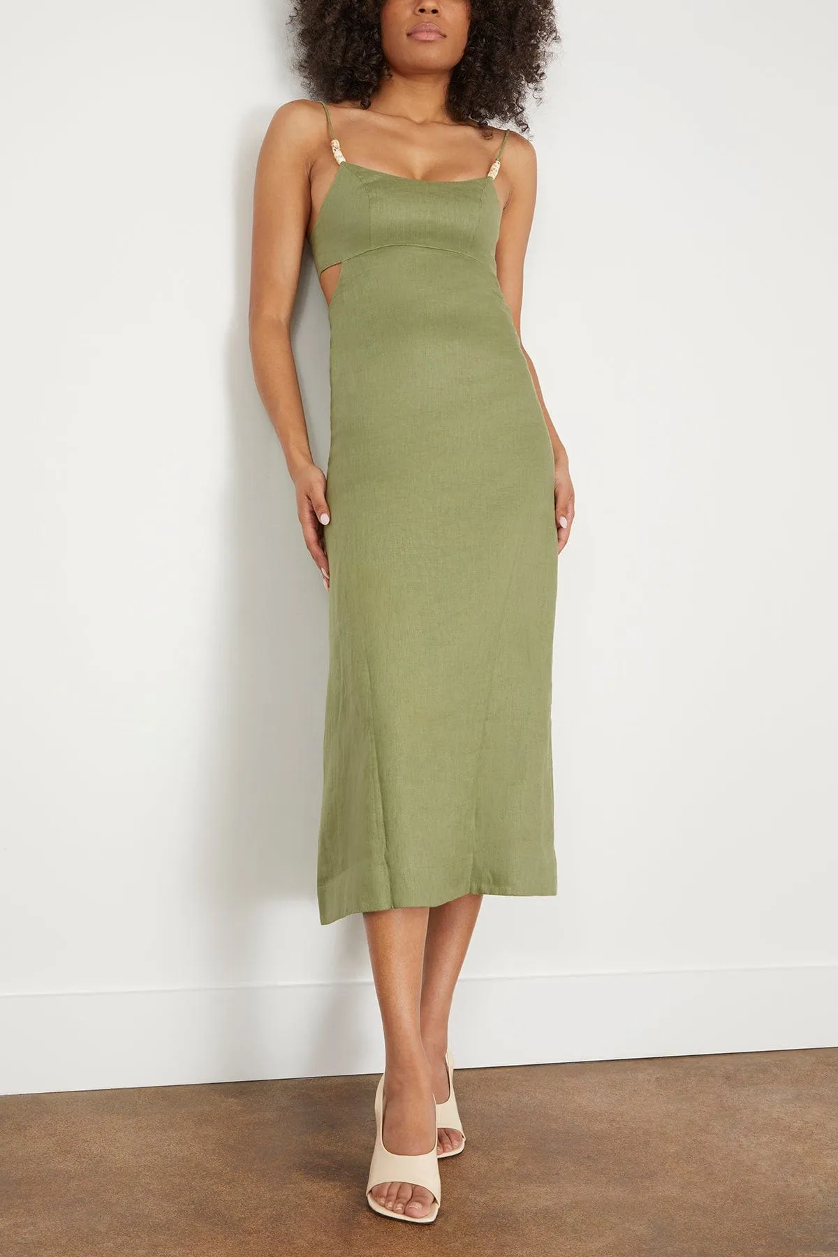 Regina Midi Dress in Sage