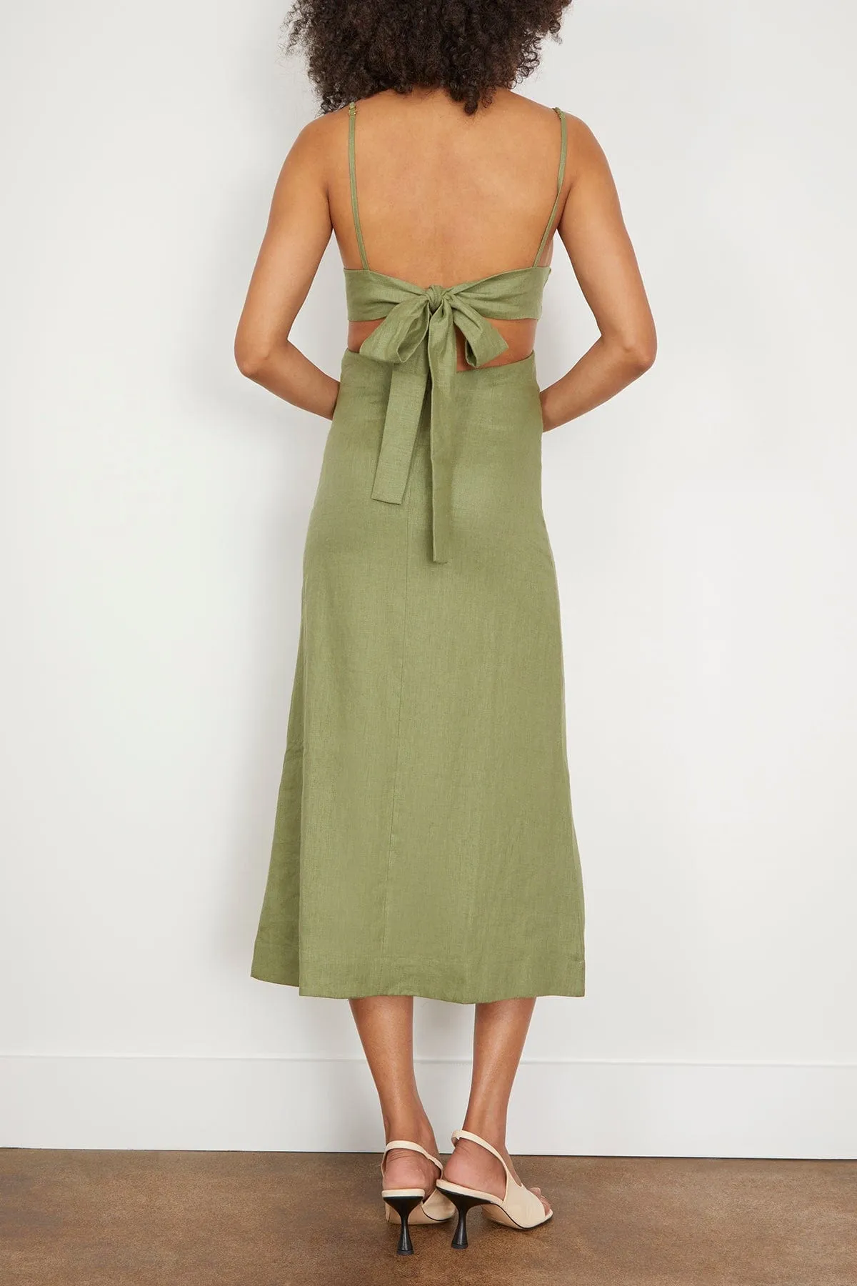 Regina Midi Dress in Sage