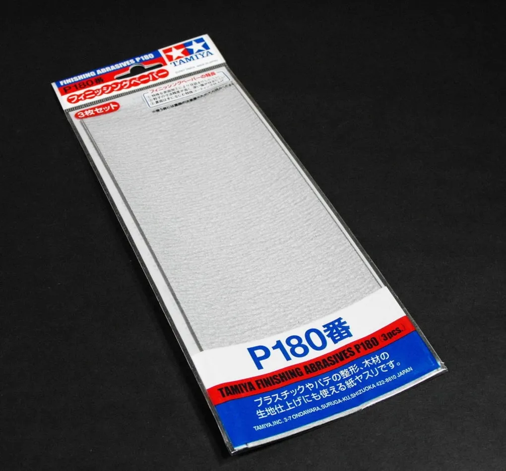 Tamiya Sandpaper P180 (3pcs) 87092