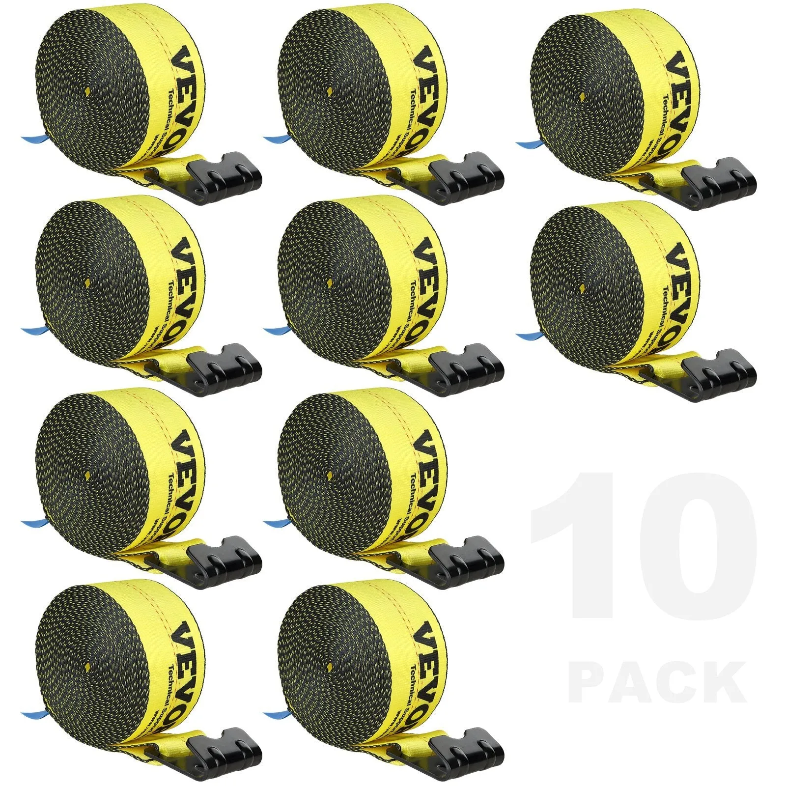VEVOR Winch Straps, 4" x 30', 6000 lbs Load Capacity, 18000 lbs